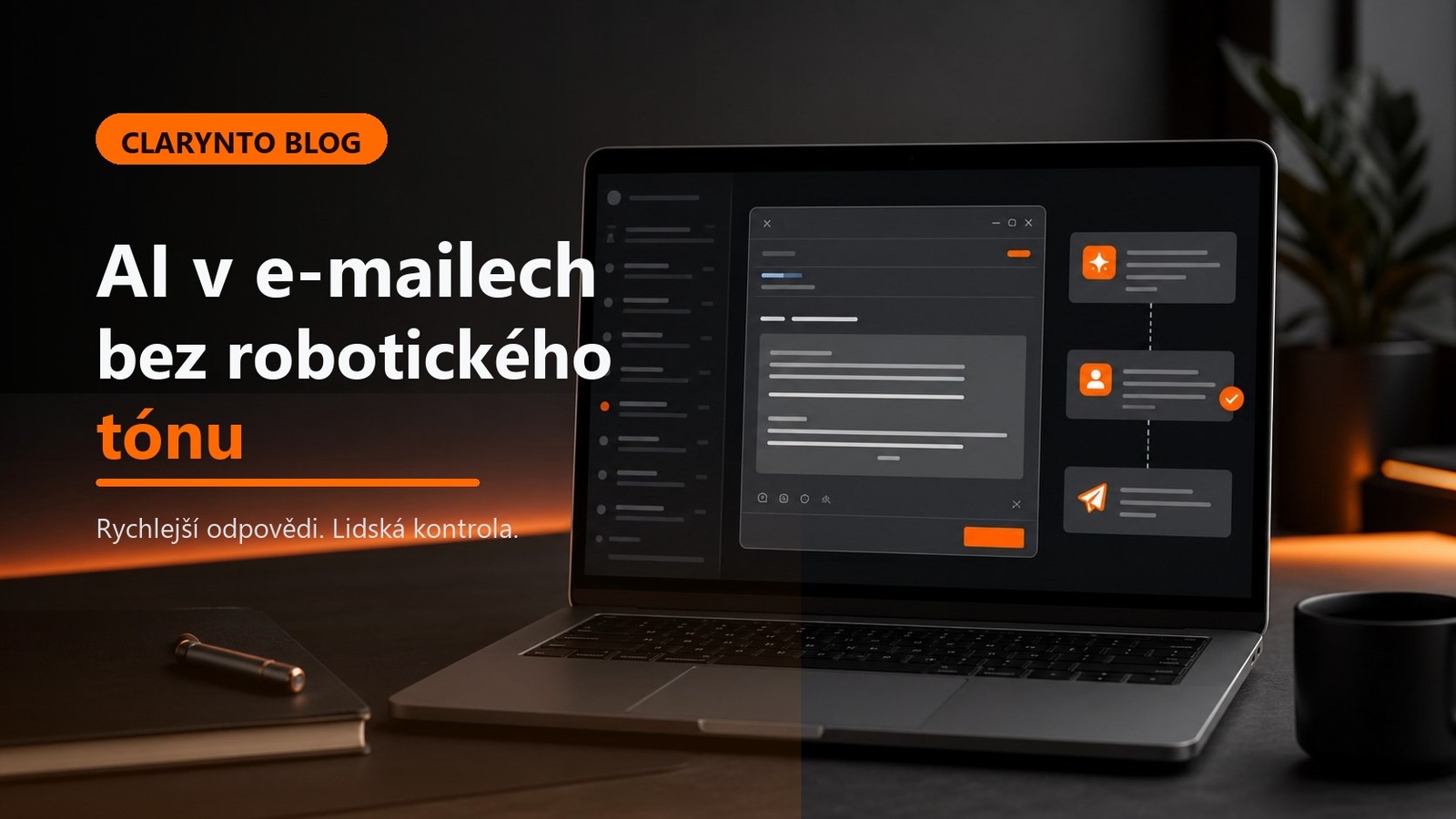 Cover článku: AI v e-mailech bez robotického tónu.